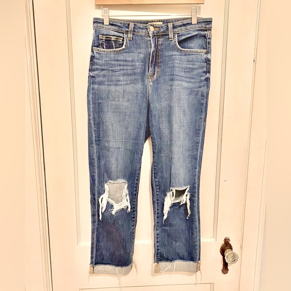 L'AGENCE audrina high rise straight classic vintage jeans